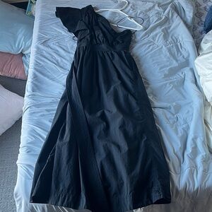 Madewell Black Asymmetrical Dress